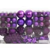 vidaXL - Kerstballenset - Paars - Polystyreen