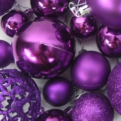 vidaXL - Kerstballenset - Paars - Polystyreen