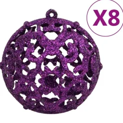 vidaXL - Kerstballenset - Paars - Polystyreen