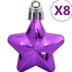 vidaXL - Kerstballenset - Paars - Polystyreen