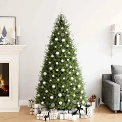 vidaXL - Kerstballenset - Zilver - Polystyreen