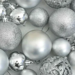 vidaXL - Kerstballenset - Zilver - Polystyreen