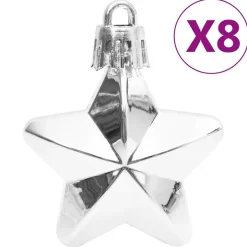 vidaXL - Kerstballenset - Zilver - Polystyreen