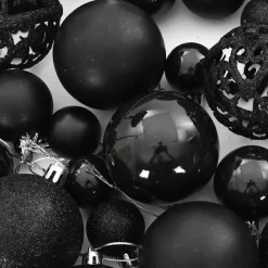 vidaXL - Kerstballenset - Zwart - Polystyreen