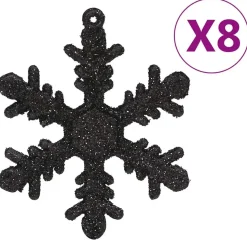 vidaXL - Kerstballenset - Zwart - Polystyreen