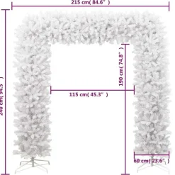 vidaXL - Kerstboog - Wit - 240 x 215 cm