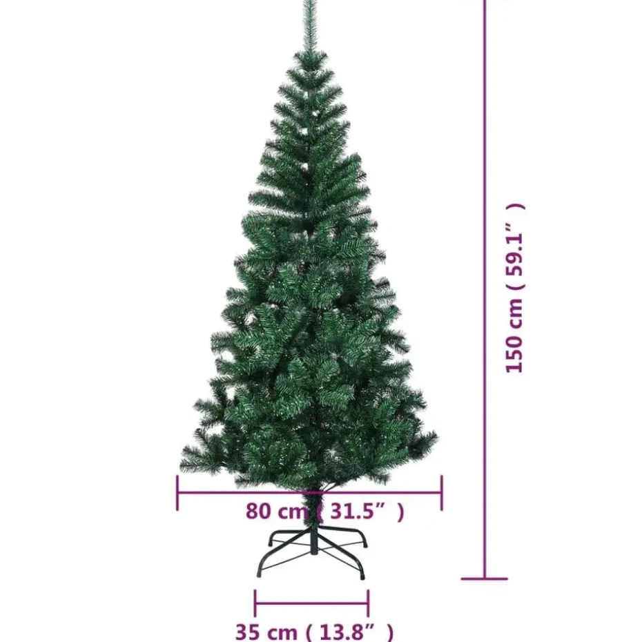 vidaXL - Kerstboom - Groen - 150 x 80 cm