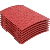 vidaXL - Kerstboomrok met geweven look Ø56x23 cm - Rood - Polypropeen