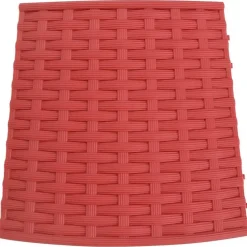 vidaXL - Kerstboomrok met geweven look Ø56x23 cm - Rood - Polypropeen