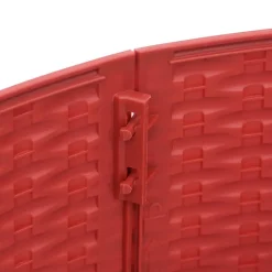 vidaXL - Kerstboomrok met geweven look Ø56x23 cm - Rood - Polypropeen