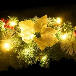 vidaXL - Kerstkrans - Green & white