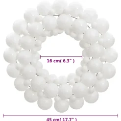 vidaXL - Kerstkrans - Wit - Polystyreen