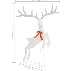 vidaXL - Kerstrendier - White