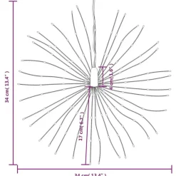 vidaXL - Kerstverlichting - Warm white - 8 stuks