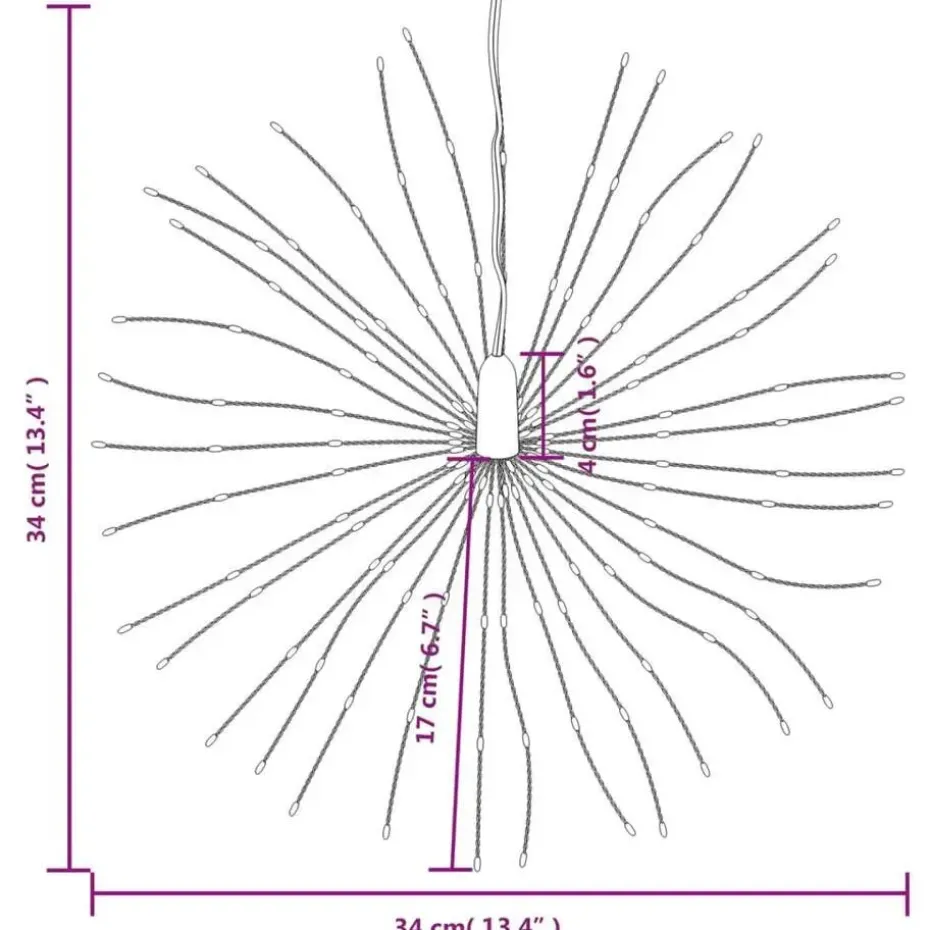 vidaXL - Kerstverlichting - Warm white - 8 stuks