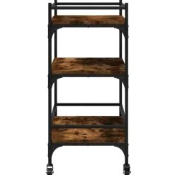 vidaXL - Keukentrolley - Bruin - Bewerkt hout