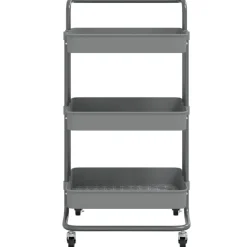 vidaXL - Keukentrolley - Grijs - IJzer