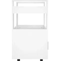 vidaXL - Keukentrolley - Wit - Bewerkt hout