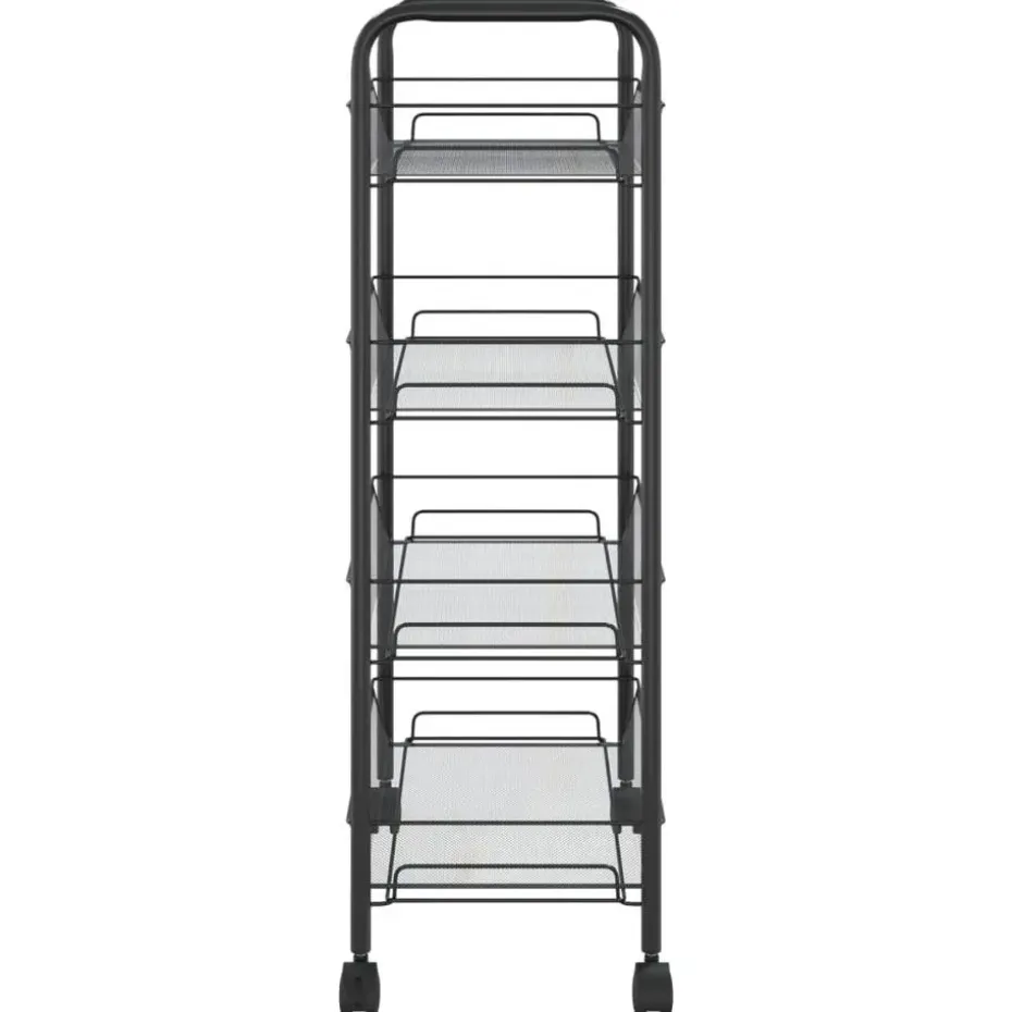 vidaXL - Keukentrolley - Zwart - IJzer - 46 x 26 x 85 cm