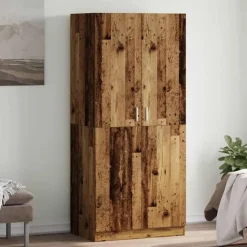 vidaXL - Kledingkast - Bruin - Bewerkt hout