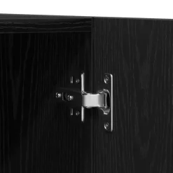 vidaXL - Kledingkast - Zwart - Bewerkt hout