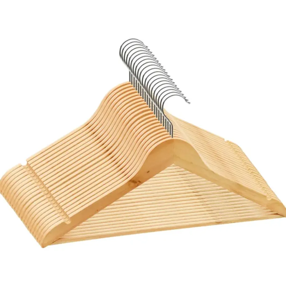 vidaXL - Kleerhanger - Bruin - Hout - 20 stuks