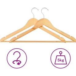 vidaXL - Kleerhanger - Bruin - Hout - 20 stuks