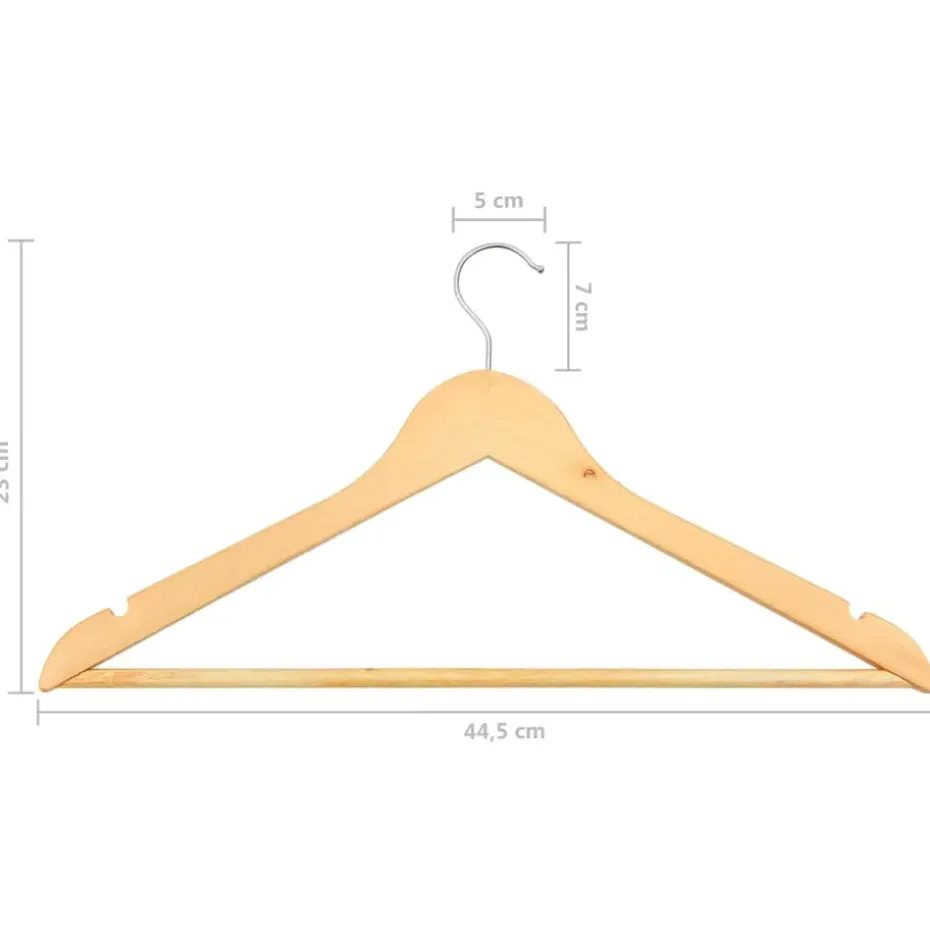 vidaXL - Kleerhanger - Bruin - Hout - 20 stuks