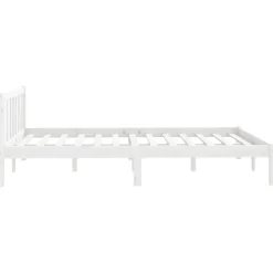 vidaXL - Klein Tweepersoonsbed frame - Wit - Massief grenenhout - 140x200 cm