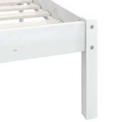 vidaXL - Klein Tweepersoonsbed frame - Wit - Massief grenenhout - 140x200 cm