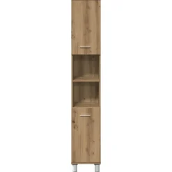 vidaXL - Kolomkast met 2 deuren 2 vakken - Artisan eiken - Hout - 30x30x179 cm