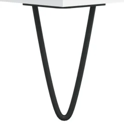 vidaXL - Kolomkast met 2 deuren - Wit - Bewerkt hout en ijzer - 30x30x190 cm