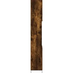 vidaXL - Kolomkast met 2 deuren - Gerookt eiken - Hout en ijzer - 30x30x190 cm