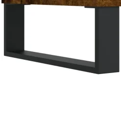 vidaXL - Kolomkast met 2 deuren - Gerookt eiken - Hout en ijzer - 30x30x190 cm