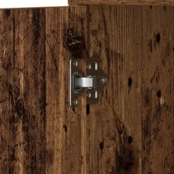 vidaXL - Kolomkast met 2 deuren 2 vakken - Zwart eiken - Hout - 30x30x183.5 cm