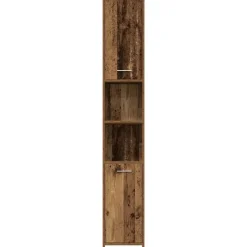 vidaXL - Kolomkast met 2 deuren 2 vakken - Zwart eiken - Hout - 30x30x183.5 cm