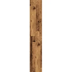 vidaXL - Kolomkast met 2 deuren 2 vakken - Zwart eiken - Hout - 30x30x183.5 cm