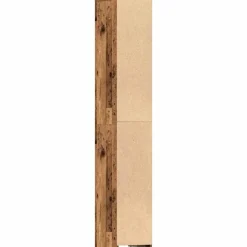 vidaXL - Kolomkast met 2 deuren 2 vakken - Zwart eiken - Hout - 30x30x183.5 cm