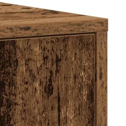 vidaXL - Kolomkast met 2 deuren 2 vakken - Zwart eiken - Hout - 30x30x183.5 cm