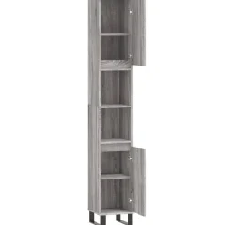 vidaXL - Kolomkast met 2 deuren - Grijs sonoma eiken - Hout - 30x30x190 cm