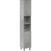 vidaXL - Kolomkast met 2 deuren 2 vakken - Betongrijs spaanplaat - 30x30x190 cm