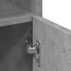 vidaXL - Kolomkast met 2 deuren 2 vakken - Betongrijs spaanplaat - 30x30x190 cm