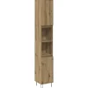 vidaXL - Kolomkast met 2 deuren 2 vakken - Artisan eiken - Hout - 30x30x190 cm