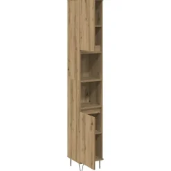 vidaXL - Kolomkast met 2 deuren 2 vakken - Artisan eiken - Hout - 30x30x190 cm