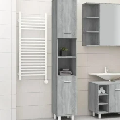 vidaXL - Kolomkast met 2 deuren - Grijs sonoma eiken - Hout - 30x30x179 cm