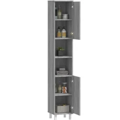 vidaXL - Kolomkast met 2 deuren - Grijs sonoma eiken - Hout - 30x30x179 cm