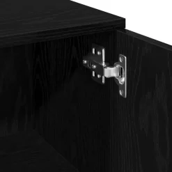 vidaXL - Kolomkast met 2 deuren 2 vakken - Zwart eiken - Hout - 30x30x179 cm