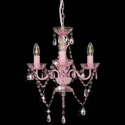 vidaXL - Kroonluchter - Roze - Metaal