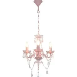 vidaXL - Kroonluchter - Roze - Metaal