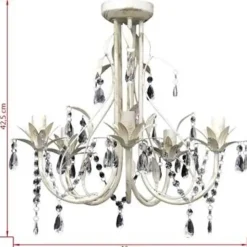 vidaXL - Kroonluchter - Wit - Metaal